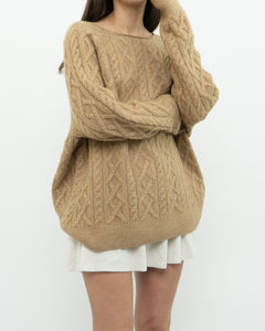 Modern x Camel Acrylic Knit Sweater (2XL)