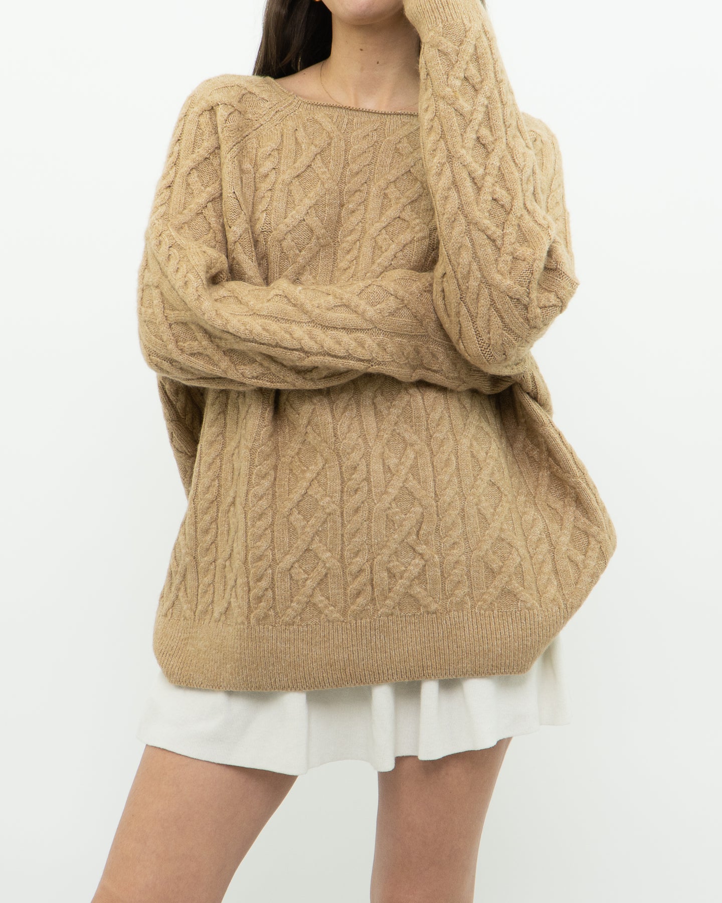 Modern x Camel Acrylic Knit Sweater (2XL)