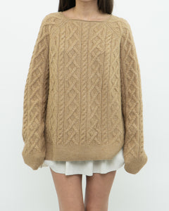 Modern x Camel Acrylic Knit Sweater (2XL)