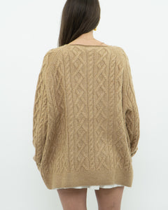 Modern x Camel Acrylic Knit Sweater (2XL)