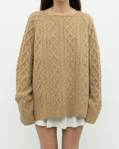 Modern x Camel Acrylic Knit Sweater (2XL)