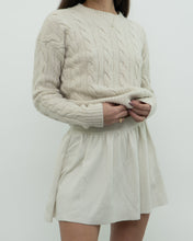 Load image into Gallery viewer, BABATON x Cream Cable Knit Merino Wool Cropped Sweater (XXS-S)