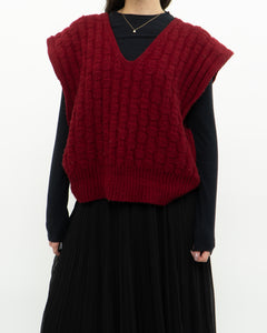 Vintage x Handmade Chunky Reed Knit Vest (M, L)