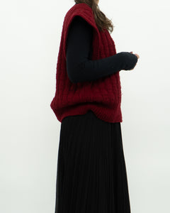 Vintage x Handmade Chunky Reed Knit Vest (M, L)