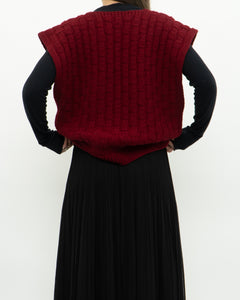 Vintage x Handmade Chunky Reed Knit Vest (M, L)