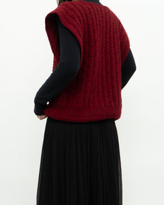 Vintage x Handmade Chunky Reed Knit Vest (M, L)