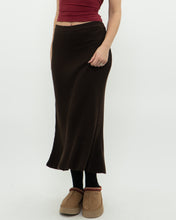 Load image into Gallery viewer, Vintage x Made in Turkey x Brown Knit Ribbed Midi Skirt (M, L)