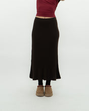 Load image into Gallery viewer, Vintage x Made in Turkey x Brown Knit Ribbed Midi Skirt (M, L)