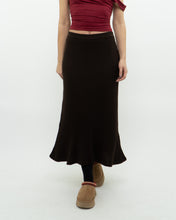 Load image into Gallery viewer, Vintage x Made in Turkey x Brown Knit Ribbed Midi Skirt (M, L)