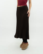 Load image into Gallery viewer, Vintage x Made in Turkey x Brown Knit Ribbed Midi Skirt (M, L)