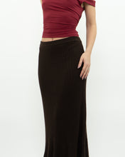 Load image into Gallery viewer, Vintage x Made in Turkey x Brown Knit Ribbed Midi Skirt (M, L)