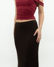 Load image into Gallery viewer, Vintage x Made in Turkey x Brown Knit Ribbed Midi Skirt (M, L)