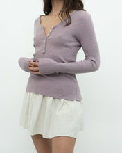 Load image into Gallery viewer, FREE PEOPLE x Lilac Ribbed Knit Top (S, M)