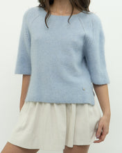 Load image into Gallery viewer, MOS MOSH x Light Blue Alpaca-Blend Knit Short Sleeve (XS-M)