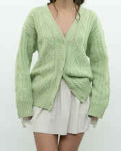 Load image into Gallery viewer, SUNDAY BEST x Green Raised Knit Merino Cardigan (XS-M)