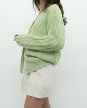 Load image into Gallery viewer, SUNDAY BEST x Green Raised Knit Merino Cardigan (XS-M)