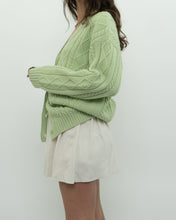 Load image into Gallery viewer, SUNDAY BEST x Green Raised Knit Merino Cardigan (XS-M)