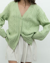 Load image into Gallery viewer, SUNDAY BEST x Green Raised Knit Merino Cardigan (XS-M)