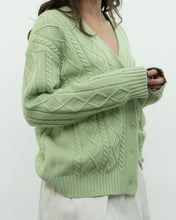 Load image into Gallery viewer, SUNDAY BEST x Green Raised Knit Merino Cardigan (XS-M)