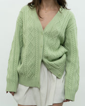 Load image into Gallery viewer, SUNDAY BEST x Green Raised Knit Merino Cardigan (XS-M)