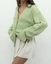 Load image into Gallery viewer, SUNDAY BEST x Green Raised Knit Merino Cardigan (XS-M)