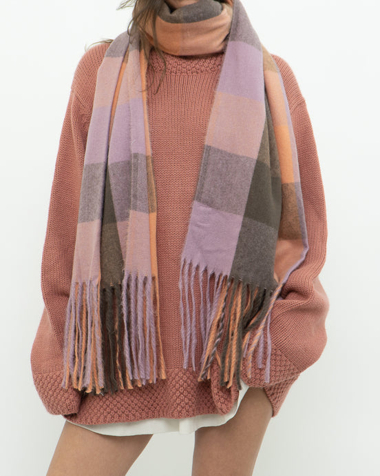 Modern x Super Soft Pink Plaid Scarf