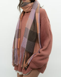 Modern x Super Soft Pink Plaid Scarf