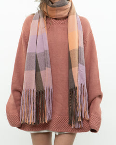 Modern x Super Soft Pink Plaid Scarf