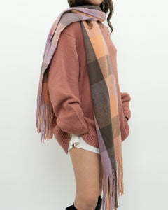 Modern x Super Soft Pink Plaid Scarf