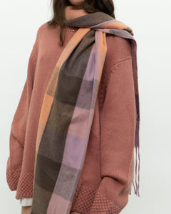 Modern x Super Soft Pink Plaid Scarf