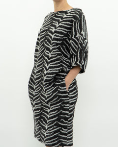 Vintage x Made in Canada x Knit Zebra Dress (XS-M)