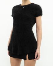 Load image into Gallery viewer, LINE x black angora long top (S, M)