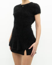 Load image into Gallery viewer, LINE x black angora long top (S, M)