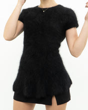 Load image into Gallery viewer, LINE x black angora long top (S, M)