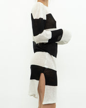 Load image into Gallery viewer, Vintage x Black, White Striped Shimmer Loose-fit Dress (XS-L)