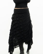 Load image into Gallery viewer, Vintage x Black Knit Scarf Skirt Skirt (S, M)