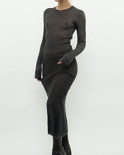 Load image into Gallery viewer, Modern x DAILY PRACTICE Grey Shimmer Ribbed Knit Dress (S, M)