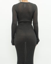 Load image into Gallery viewer, Modern x DAILY PRACTICE Grey Shimmer Ribbed Knit Dress (S, M)