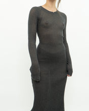 Load image into Gallery viewer, Modern x DAILY PRACTICE Grey Shimmer Ribbed Knit Dress (S, M)