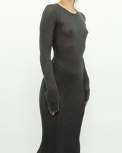 Load image into Gallery viewer, Modern x DAILY PRACTICE Grey Shimmer Ribbed Knit Dress (S, M)