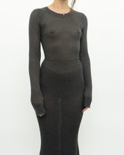 Load image into Gallery viewer, Modern x DAILY PRACTICE Grey Shimmer Ribbed Knit Dress (S, M)