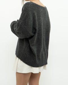 Modern x PIECES Alpaca-blend Grey Knit Cardigan (S-XL)