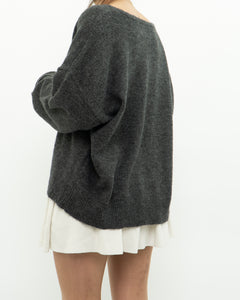 Modern x PIECES Alpaca-blend Grey Knit Cardigan (S-XL)