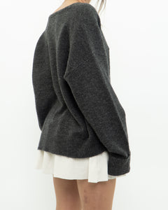 Modern x PIECES Alpaca-blend Grey Knit Cardigan (S-XL)