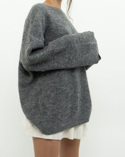 Load image into Gallery viewer, LINDEX x Heathered Grey Wool, Mohair Knit Sweater (XS-L)