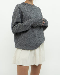 Modern x Grey Wool Soft Oversized Knit Sweater (XS-L)