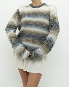 PERRY ELLIS x Striped Knit Sweater (XS-L)