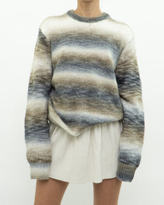 PERRY ELLIS x Striped Knit Sweater (XS-L)