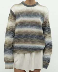 PERRY ELLIS x Striped Knit Sweater (XS-L)