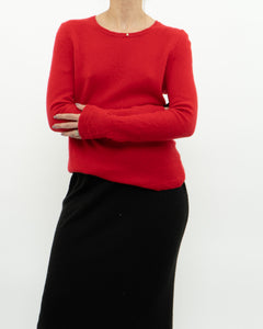 TAHARI x Red Pure Cashmere Sweater (XS-L)